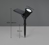 Minimalistyczny reflektorek ogrodowy solarny uniwersalny nowoczesny LED czarny regulowany czujnik zmierzchu FESTIVAL SOLAR IP44 R84756232 Rl